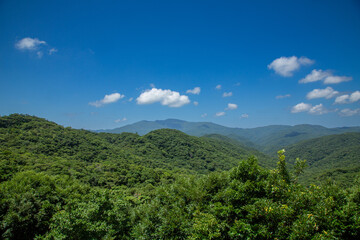 Obraz premium 奄美大島の夏の空。湯湾岳。