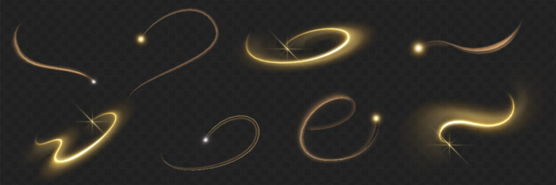 Vibrant Golden Twirl and Sparkle with Futuristic Motion, Radiant Energy Flow, Circular Rotation, Shiny Light Trails, Luxury Glow, Dynamic Design