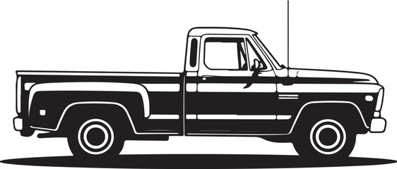 old truck on the road