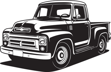 old truck isolated on white