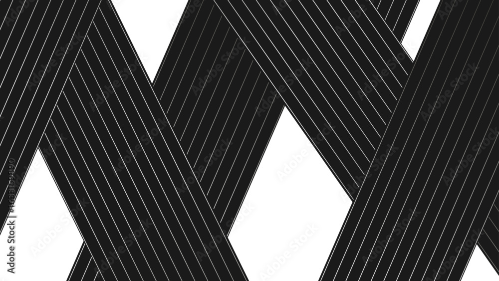 Poster abstract linear background with overlapping diagonal and horizontal lines. abstract black background