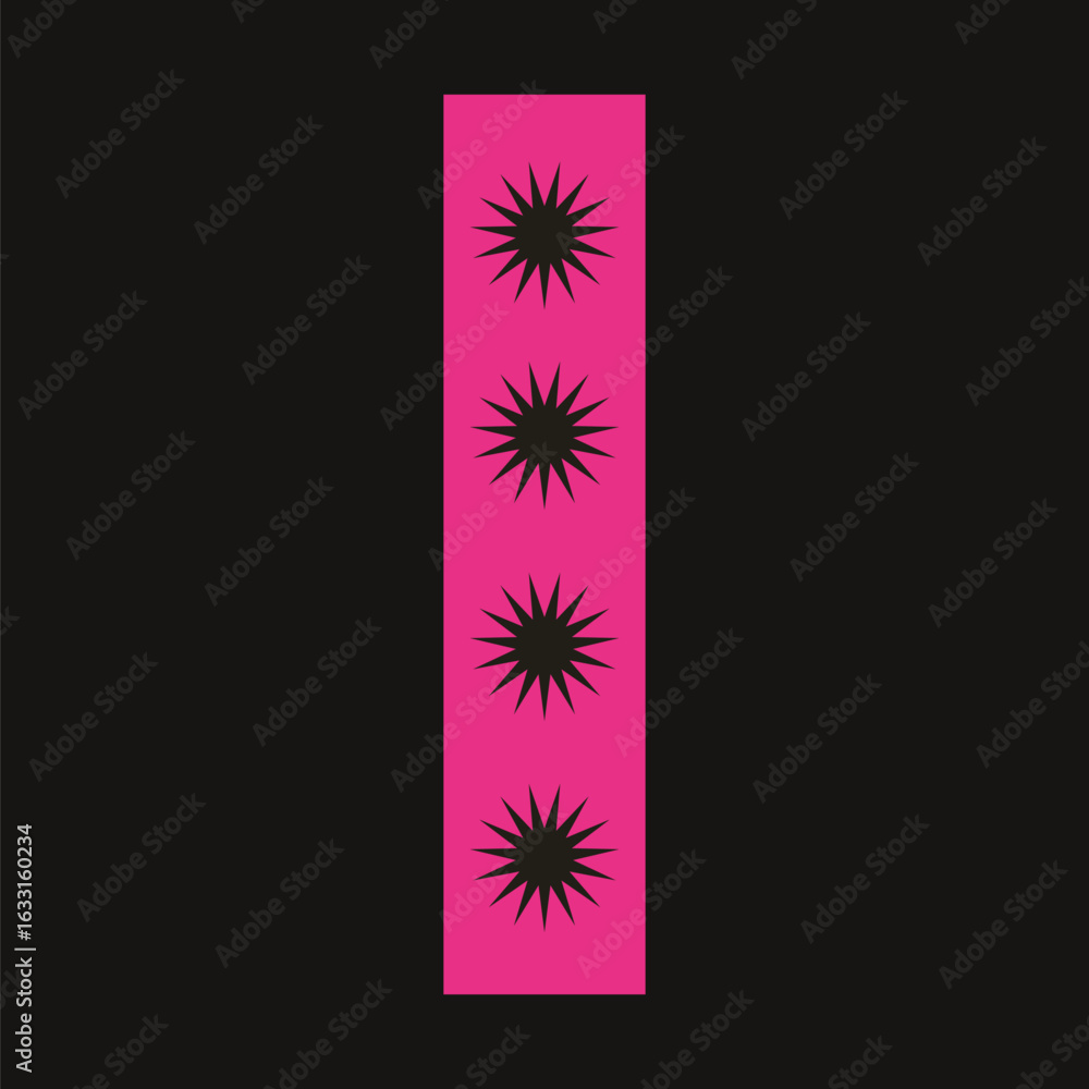 Poster retro star pattern box design element vector