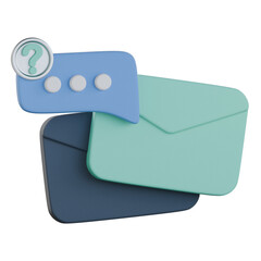 Slack Message Bubble 3D Icon Colorful Design