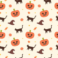 Halloween Seamless Pattern Background