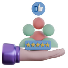 Team Feedback Thread 3D icon Colorful Style