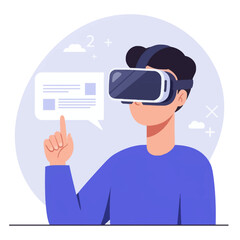 Businessman Analyzing Data with Magnifying Glass, Flat Vector Illustration