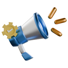 Automation Success Alert 3D icon Colorful Style