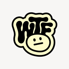 Bold cartoon emoticon expression vector