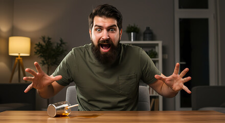 angry businessman screaming