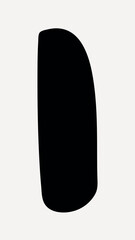 Minimalist black abstract shape vector