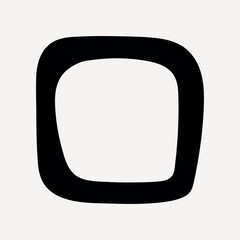 Minimalist abstract black square vector