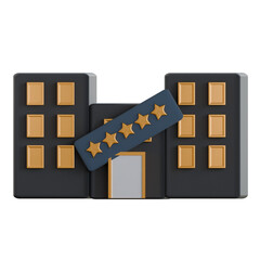 Company Rating Stars 3D icon Colorful Style