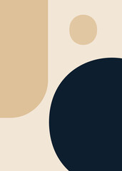 abstract art with organic curved shapes and circles. blue, beige, minimalist illustration, light background, texture, decoration, modern, neutral colors
