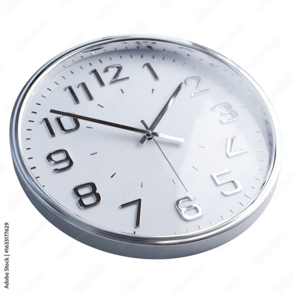 Poster large wall clock with clear numbers for time management