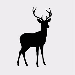 Obraz premium deer silhouette vector