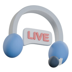 Live Chat Agent 3D Icon Colorful Style