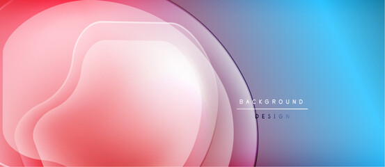 Abstract fluid shapes blend pink, purple, blue hues. Modern design creates dynamic background, smooth gradients present.