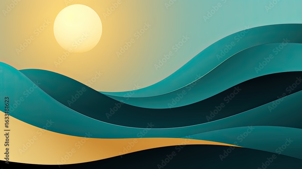 Poster minimalist background negative space on simplicity and minimalism flat style