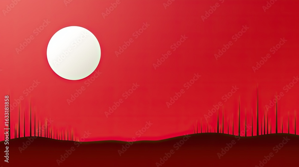 Poster minimalist background negative space on simplicity and minimalism flat style