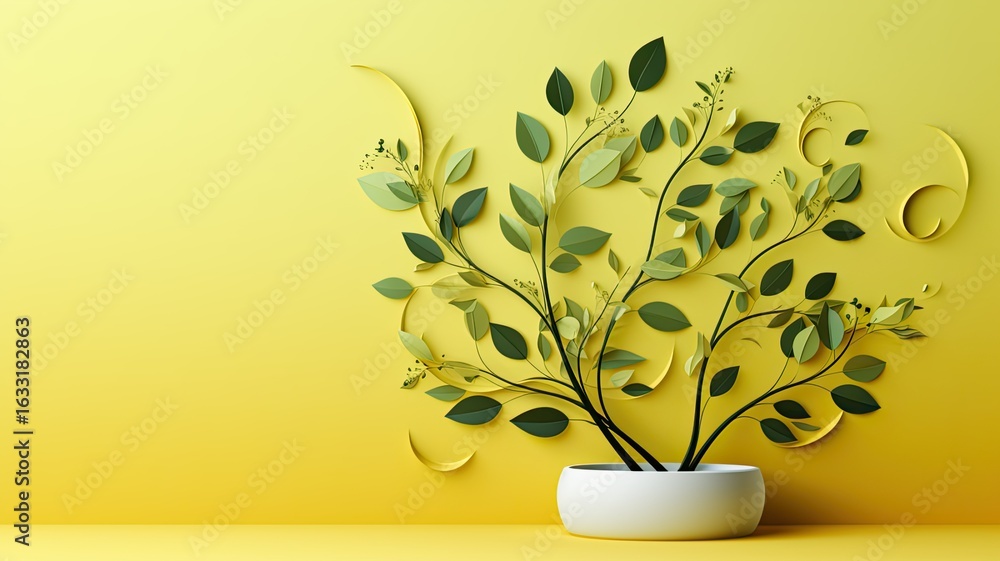 Poster minimalist background negative space on simplicity and minimalism flat style
