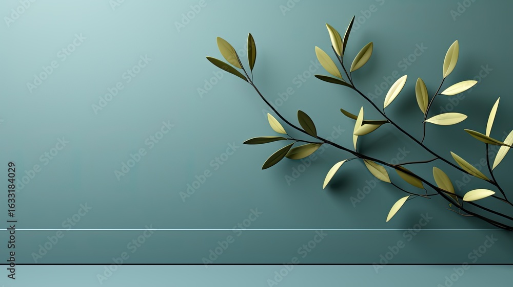 Poster minimalist background negative space on simplicity and minimalism flat style