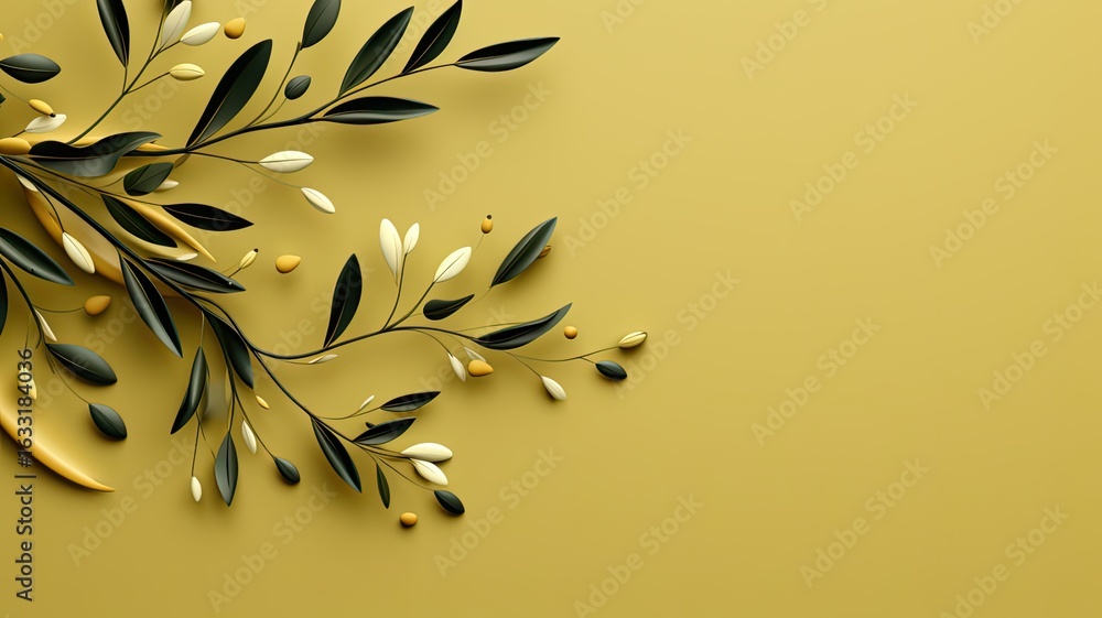 Poster minimalist background negative space on simplicity and minimalism flat style