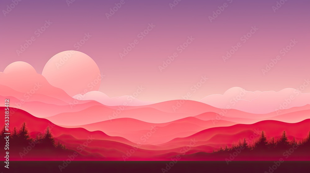 Poster minimalist background negative space on simplicity and minimalism flat style