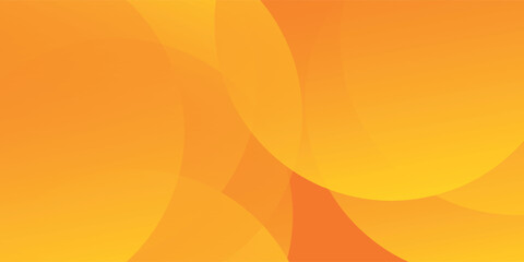 Abstract colorful banner background with modern yellow and orange geometric circles and dynamic shapes for a website.