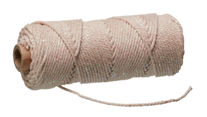 Roll rope cut out isolated transparent background