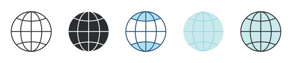 International Icon Set Multiple Style Collection