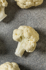 White Organic Raw Cauliflower Head