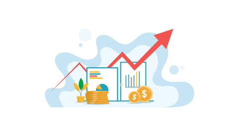 Investment Growth and Financial Success Concept Illustration.


