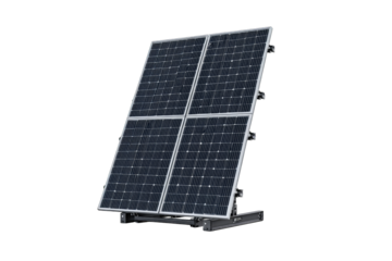 Solar panel array on adjustable mount