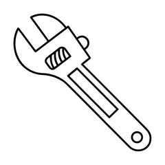 Adjustable wrench icon design a versatile tool symbol for mechanical repair and diy projects