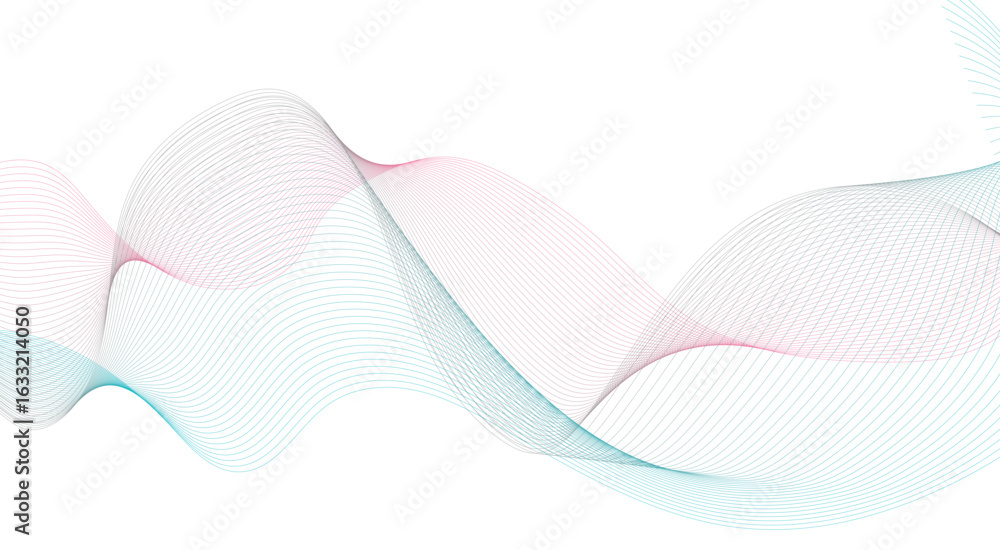 Poster abstract wave line. digital frequency equalizer. digital stylized line art background. vector eps 10