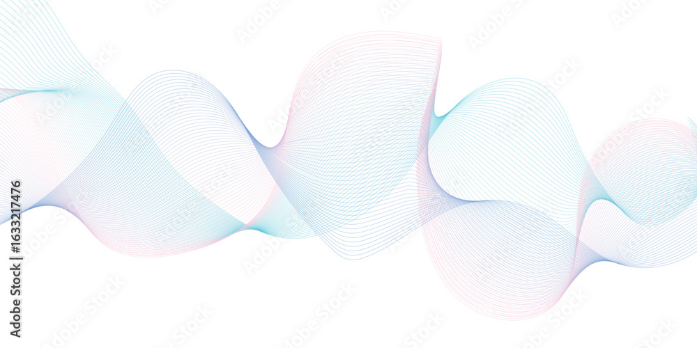 Poster abstract vector background with wavy lines