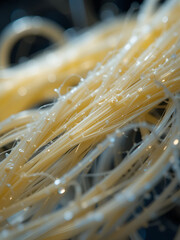 Futuristic 3D Printing Process: Macro Close-up of Detailed Filament in Additive Manufacturing Technology