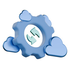 Data Sync Arrows 3D Icon Colorful Design