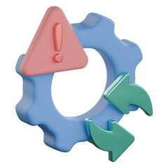 Error in Workflow 3D Icon Colorful Design