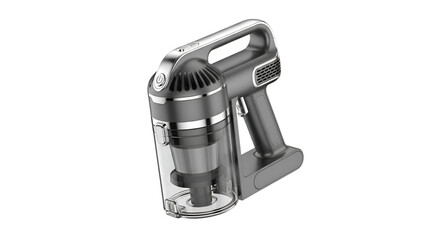 Presents Cordless Vacuum Cleaner in Gray and Silver, Demonstrating Modern Cleaning Technology