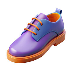 3d stylish oxford shoe with contrasting colors