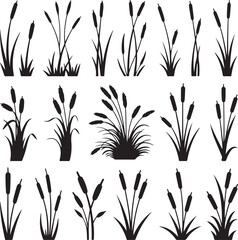 Cattail Plant Silhouette Vector

Marsh and Wetland Cattail Clipart

Nature Pond Plant Cattail Design

Aquatic Plant Reed & Cattail Vector Art

Cattail Grass Silhouette Illustration

