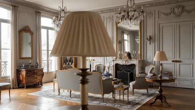 Elegant French Apartment Interior with Classic Design