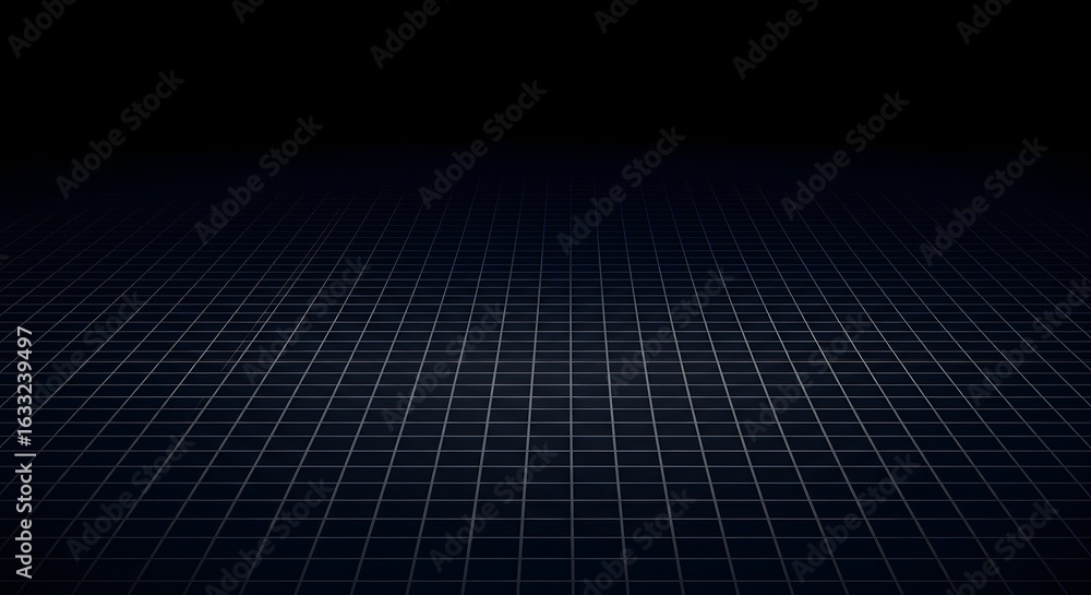 Poster dark grid perspective abstract background with lines and vanishing point