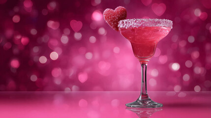 Sweet Valentine Cocktail in Clear Glass