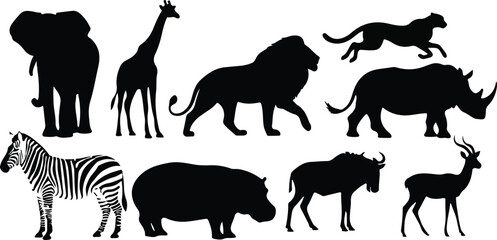 safari animal silhouette