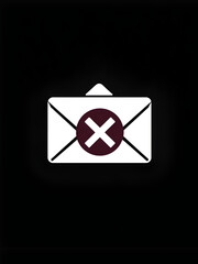 Envelope with X Representing Message Error or Unsuccessful Delivery Icon Design