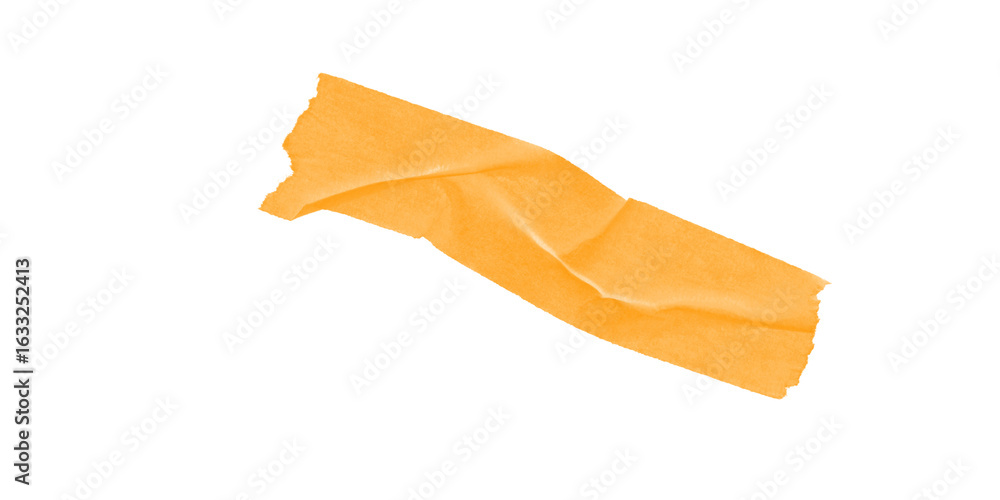 Poster a rectangular orange shape diagonally placed on a black background with blurred edges and pixelation