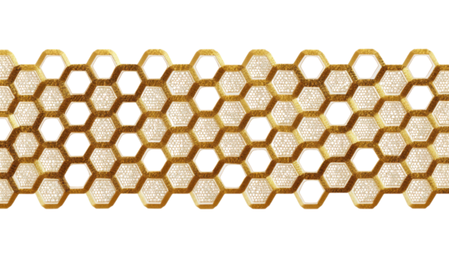 Intricate Hexagonal Mosaic Border Design for Creative Projects