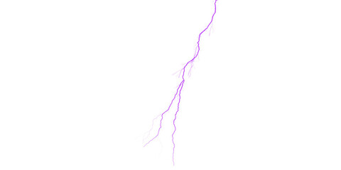 A single purple lightning bolt striking diagonally against a stark black background in digital art style